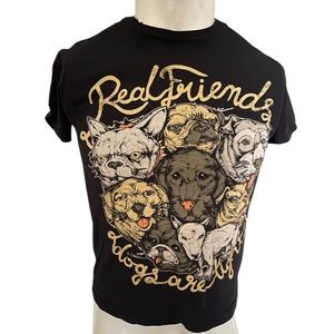 Real Friends : Dogs are Tight T-Shirt : Pop-Punk Emo Tee : Adult Small: Band Tee